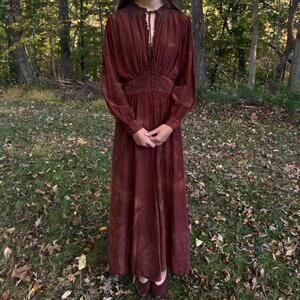 exquisite hand dyed 1930s peignoir gown set